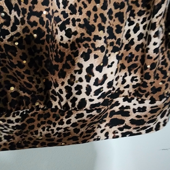 Style & Co animal print blouse leopard print size XL animal print - Picture 6 of 7